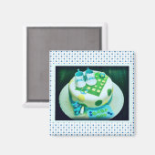 Baby Boy Showkuchen Magnet (Vorderseite/Rückseite)