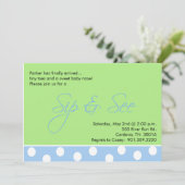 Baby Boy Sip und siehe Einladungen (Stehend Vorderseite)