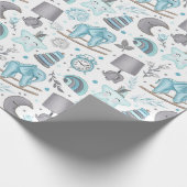 Baby Boy Sleepy Time Geschenkpapier (Ecke)
