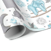 Baby Boy Sleepy Time Geschenkpapier (Rolleneckpunkt)