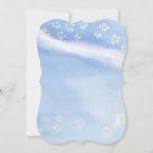 Baby Boy Soft Daisies Watercolor Babydusche Einladung (Rückseite)
