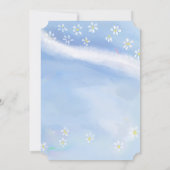 Baby Boy Soft Daisies Watercolor Babydusche Einladung (Rückseite)