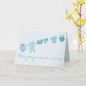 Baby Boy Spanish Herzlichen Glückwunsch Karte (Gelbe Blume)