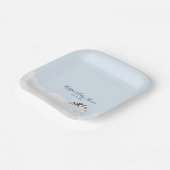 Baby Boy "Special Delivery" Stork Baby Shower Pappteller (Gewinkelt)