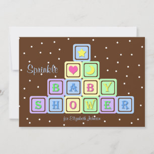 Baby Boy Sprinkle Dusche Einladung Baby Blocks