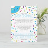 Baby Boy Sprinkle Einladung (Stehend Vorderseite)