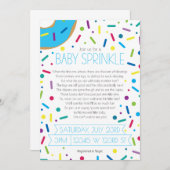 Baby Boy Sprinkle Einladung (Vorne/Hinten)