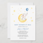 Baby Boy Star Elephant Baby Dusche by Mail Einladung (Vorderseite)