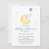 Baby Boy Star Elephant Baby Shower Einladungen (Vorderseite)