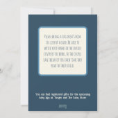 Baby Boy Stork Niedlich Inspirivity Baby Dusche Einladung (Rückseite)