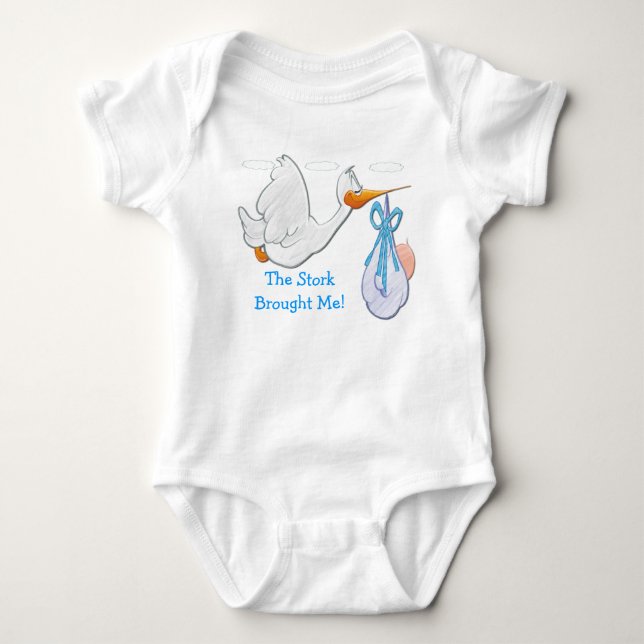 Baby Boy - Stork Säugling Strampler (Vorderseite)