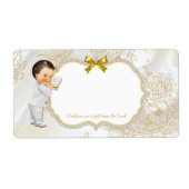 Baby Boy Taufe Christening Communion Gold White (Vorne)