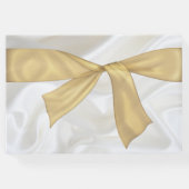 Baby Boy Taufe Christening White & Gold Cross Gästebuch (Rückseite)