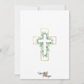 Baby Boy Taufe Einladung (Rückseite)