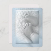 Baby Boy Taufe Einladung (Vorne/Hinten)