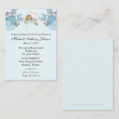 Baby Boy Taufe Erinnerung Heilige Karte (Vorne/Hinten)