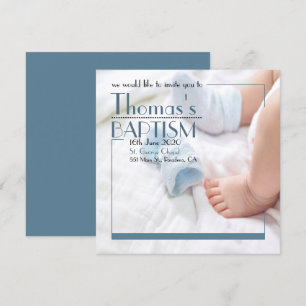 Baby Boy Taufen Overlay Einladung