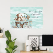 Baby Boy Teddy Bear Basket of Toys Poster (Heimbüro)