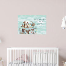 Baby Boy Teddy Bear Basket of Toys