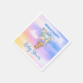 Baby Boy Teddy Bear Blue Baby Dusche Serviette (Ecke)