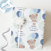Baby Boy Teddy Bear Geschenkpapier