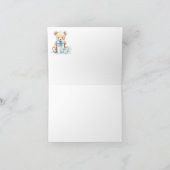 Baby Boy Teddy Bear mit Ballon Einladung (Innenseite)