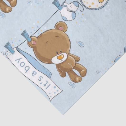 Baby Boy Teddy Bear Seidenpapier (Detail)