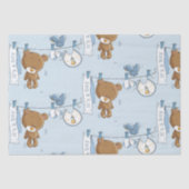 Baby Boy Teddy Bear Seidenpapier (Vorderseite)