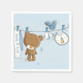 Baby Boy Teddy Bear Serviette (Vorderseite)