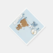 Baby Boy Teddy Bear Serviette (Ecke)