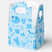 Baby Boy Things Pattern Blue Geschenkschachtel (Geöffnet)