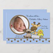 Baby Boy Toys FOTO Geburtsankündigung Ankündigung (Vorne/Hinten)