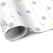 Baby Boy Toys Pattern Babydusche Geschenk Kinderzi Geschenkpapier (Rolleneckpunkt)
