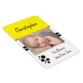 Baby Boy Traum wird wahr gelb-weiß Foto Magnet (Rechte Seite)