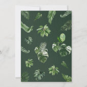 Baby Boy Tropical Jungle Safari Animals Dusche Einladung (Rückseite)