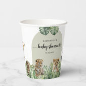 Baby Boy Tropical Jungle Safari Animals Dusche Pappbecher (Rückseite)