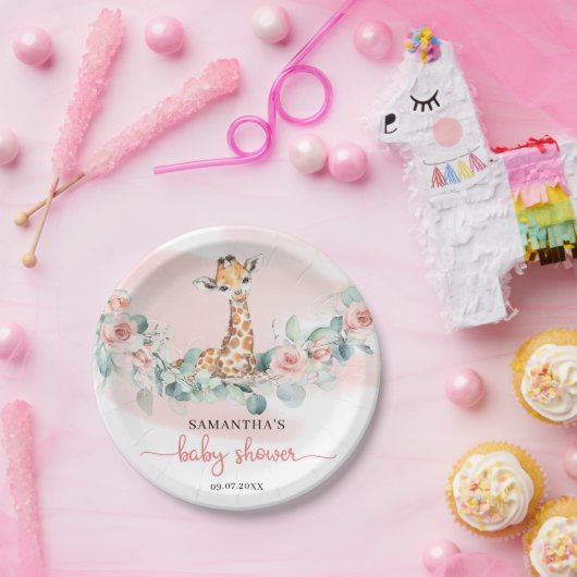 Baby Boy Tropical Jungle Safari Animals Dusche Pappteller (Party)