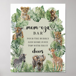 Baby Boy Tropical Jungle Safari Mama-osa Bar Sign Poster