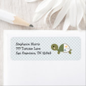 Baby Boy Turtle Rücksendeadressen-Aufkleber Custom (Insitu)