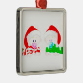 ***BABY BOY TWIN*** CHRISTMAS ORNANAMENT SILBERNES ORNAMENT (Rechts)