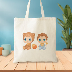 Baby Boy Twins Bear Jumpsuit Tragetasche