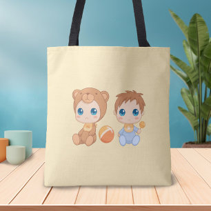 Baby Boy Twins Bear Jumpsuit Yellow Tasche