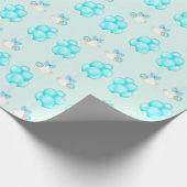 Baby Boy Twins Geschenk Geschenkpapier (Ecke)