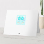 Baby Boy Twins Glückwunschs Karte (Rückseite)