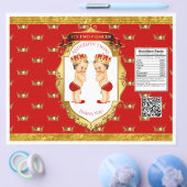 Baby Boy Twins Red Gold Chip Bag Wrapper Flyer (Einzeln)