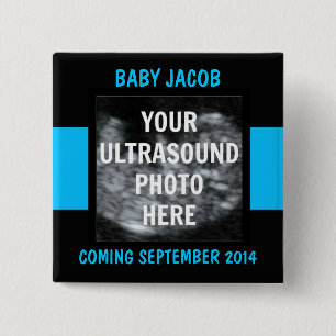 Baby Boy Ultrasound Foto Button