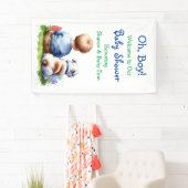 Baby Boy und seine Bulldog Babydusche Banner (Insitu)