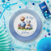 Baby Boy und seine Bulldog Babydusche Pappteller (Party)