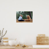 Baby Boy und Teddy Bear Poster (Küche)