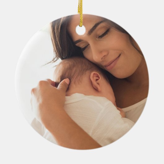 Baby Boy Under Sea Birth Stats Keepake Keramik Ornament (Hinten)